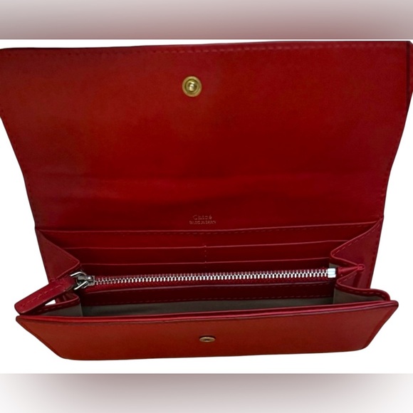 Chloé Red Leather Paddington Wallet - Picture 3 of 5